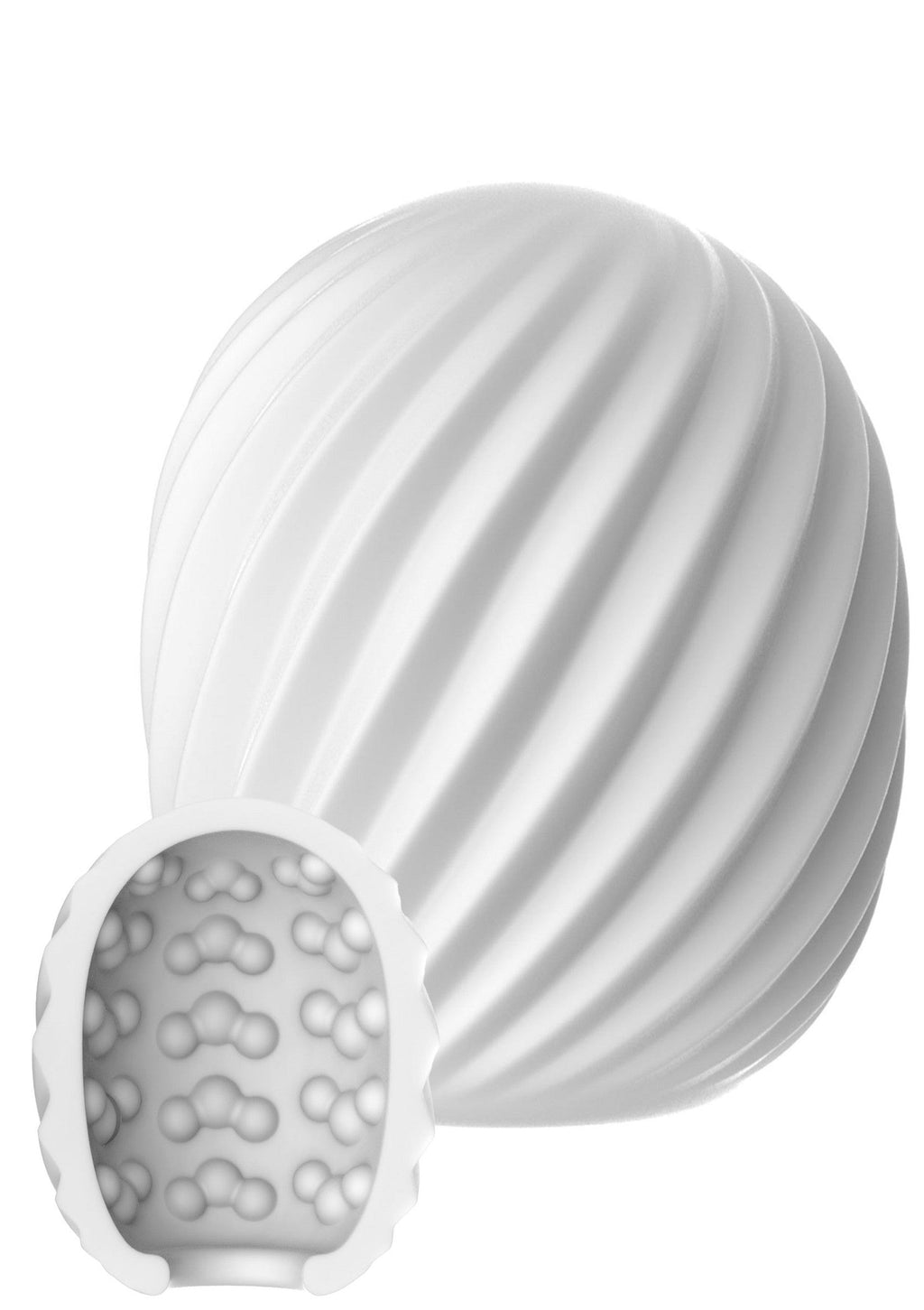 Mini Masturbatore a spirale bianco