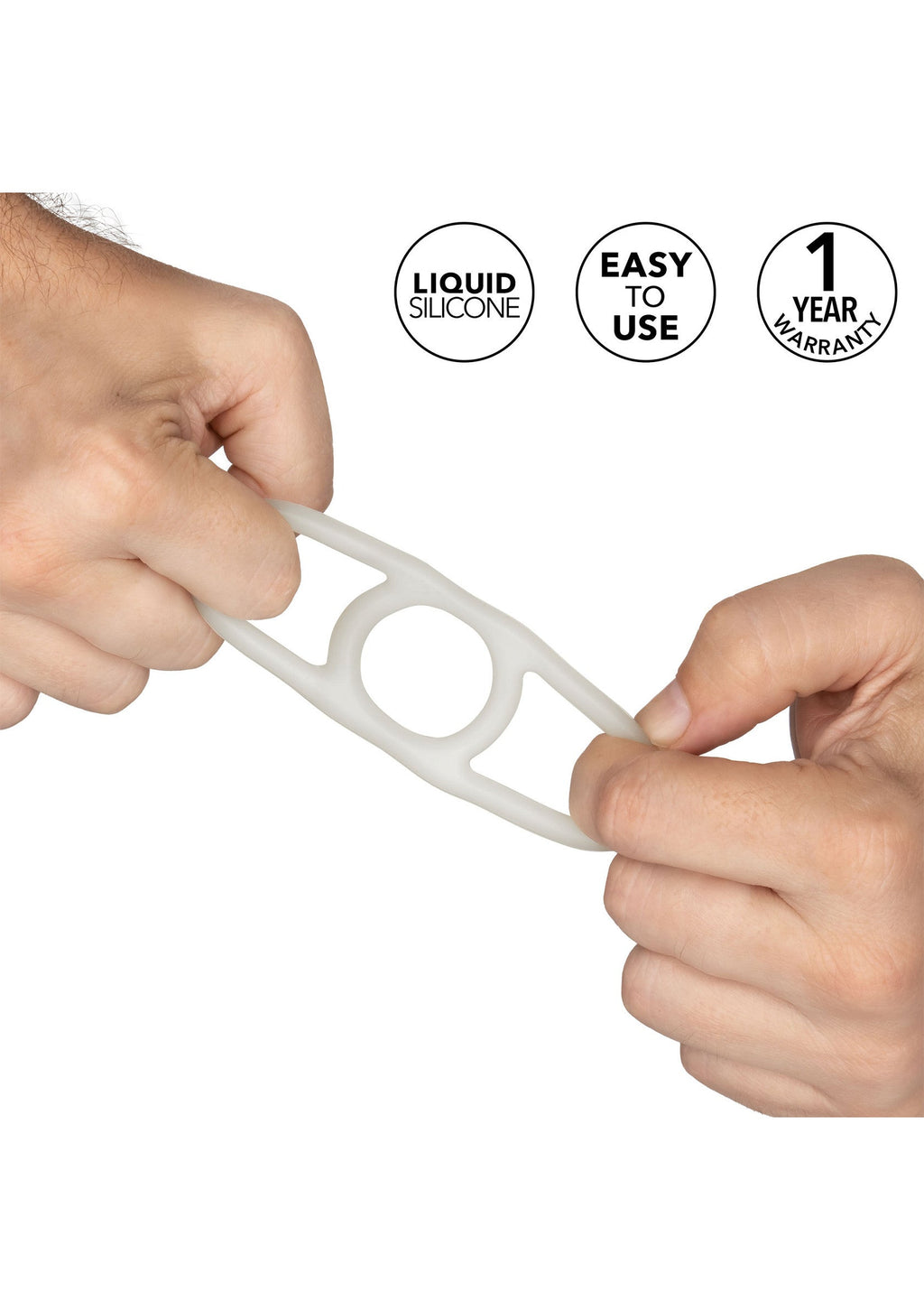 Anello Commander in silicone bianco