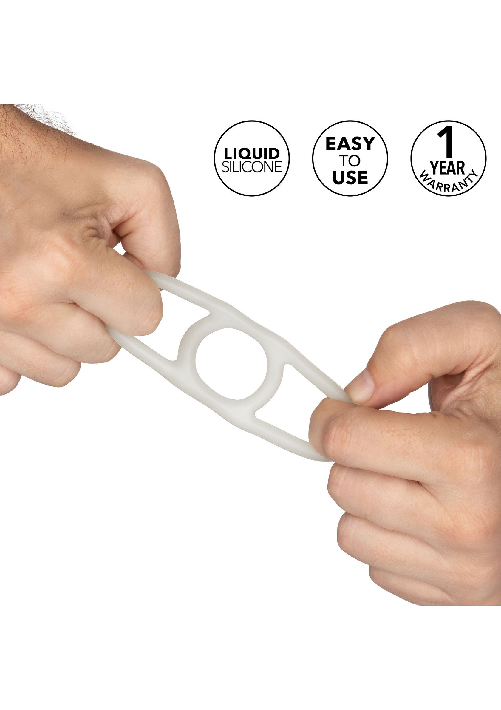 Anello Commander in silicone bianco
