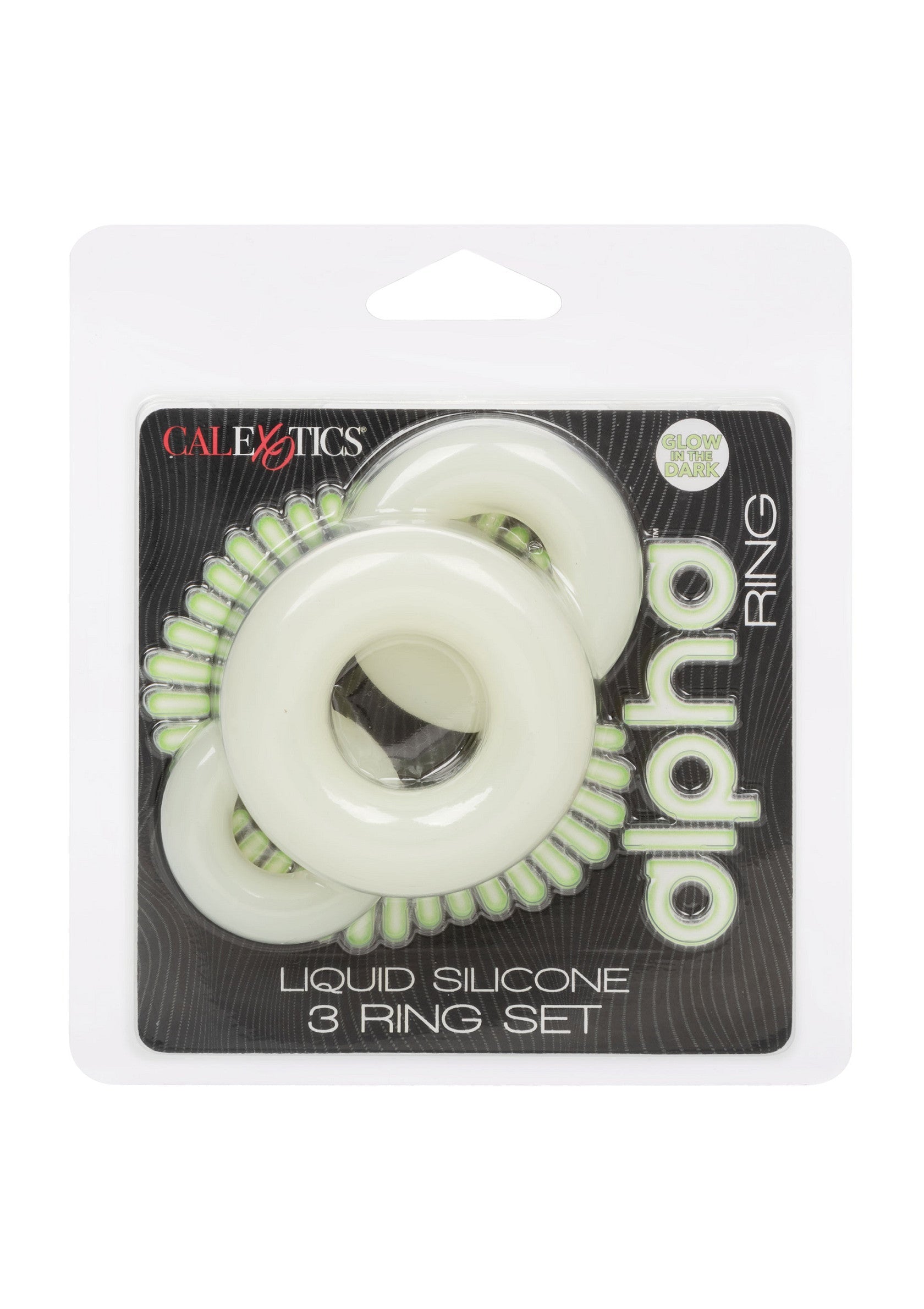 Set di 3 anelli in silicone luminosi