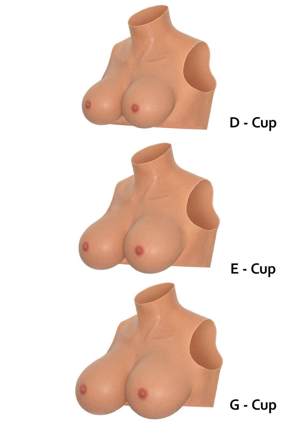 Top corto indossabile per il seno Coppa G pelle