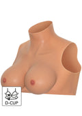Top corto indossabile per il seno Coppa D pelle