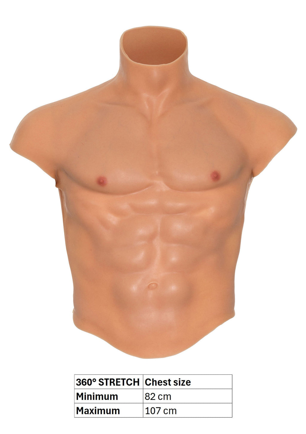 Pettorali e addominali in silicone per torso