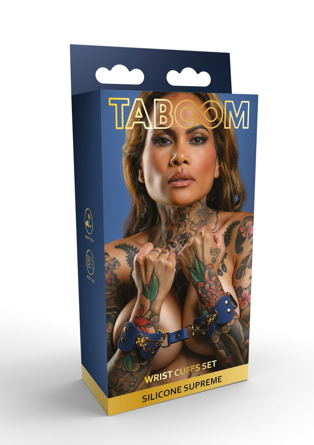 Set di polsini in silicone blu