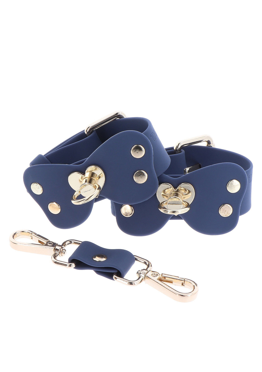 Set di polsini in silicone blu