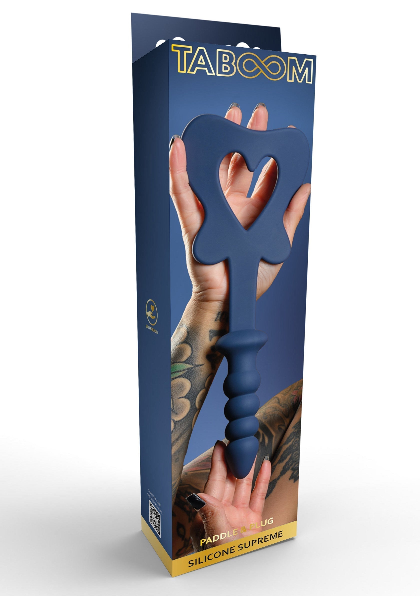 Paletta e tappo in silicone blu