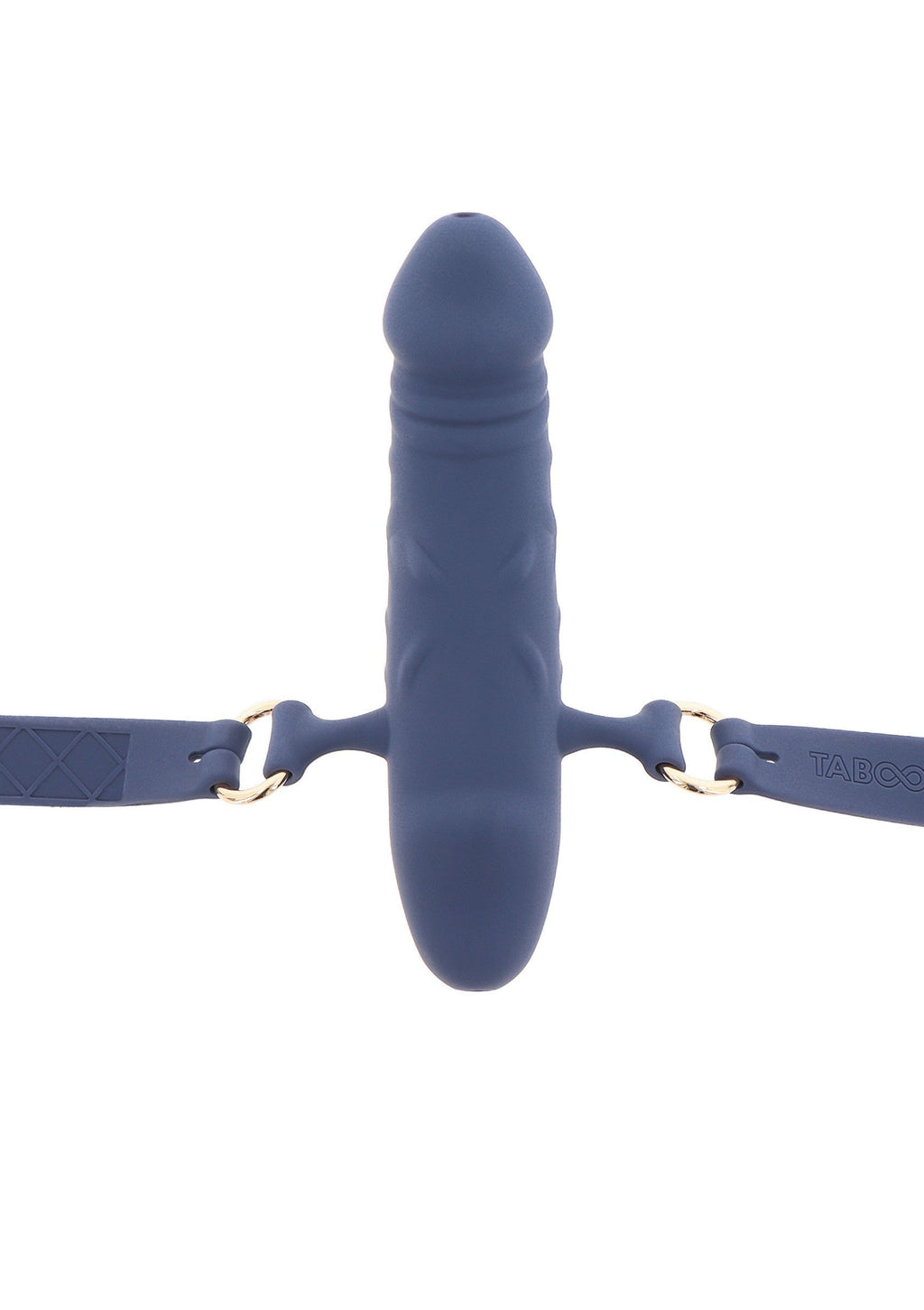 Bavaglio per pene traspirante in silicone blu