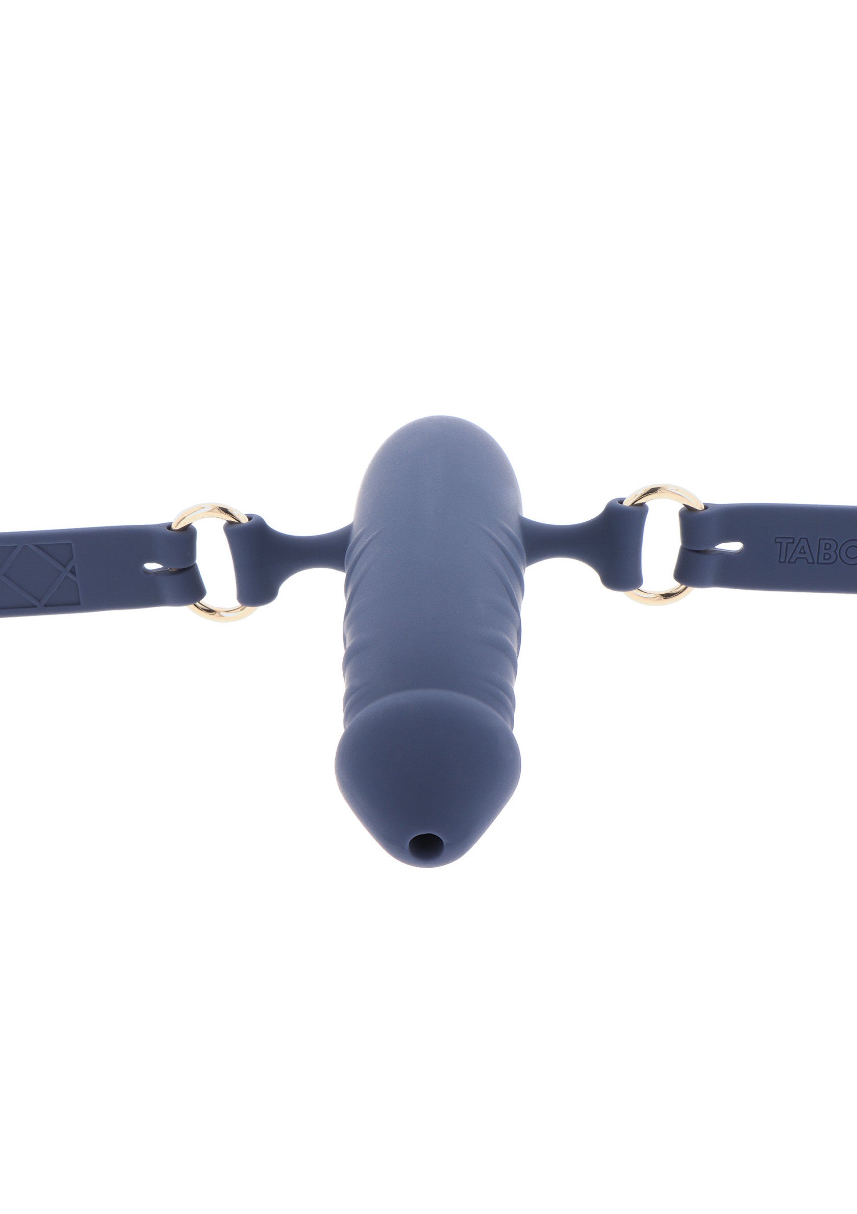 Bavaglio per pene traspirante in silicone blu