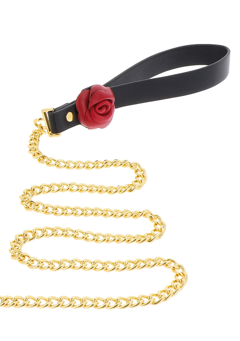 Collare e guinzaglio Wild Roses neri