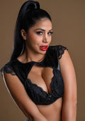 Completo reggiseno effetto bagnato nero