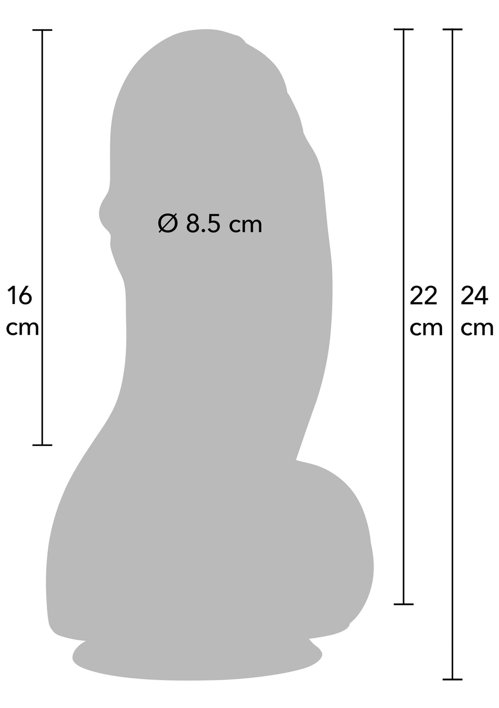 Dildo Fat Boys PVC 22 cm nero