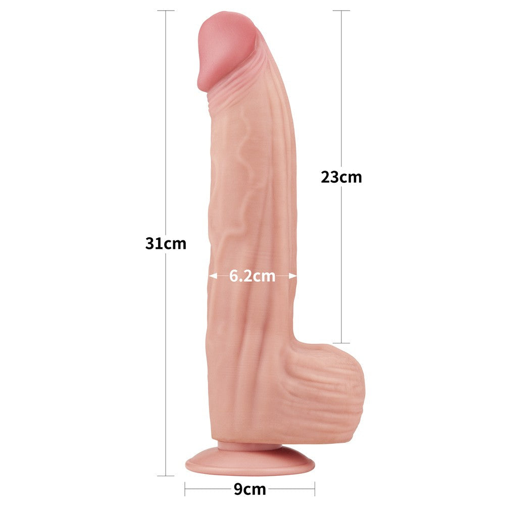 Dildo doppio strato scorrevole da 12'' King Size