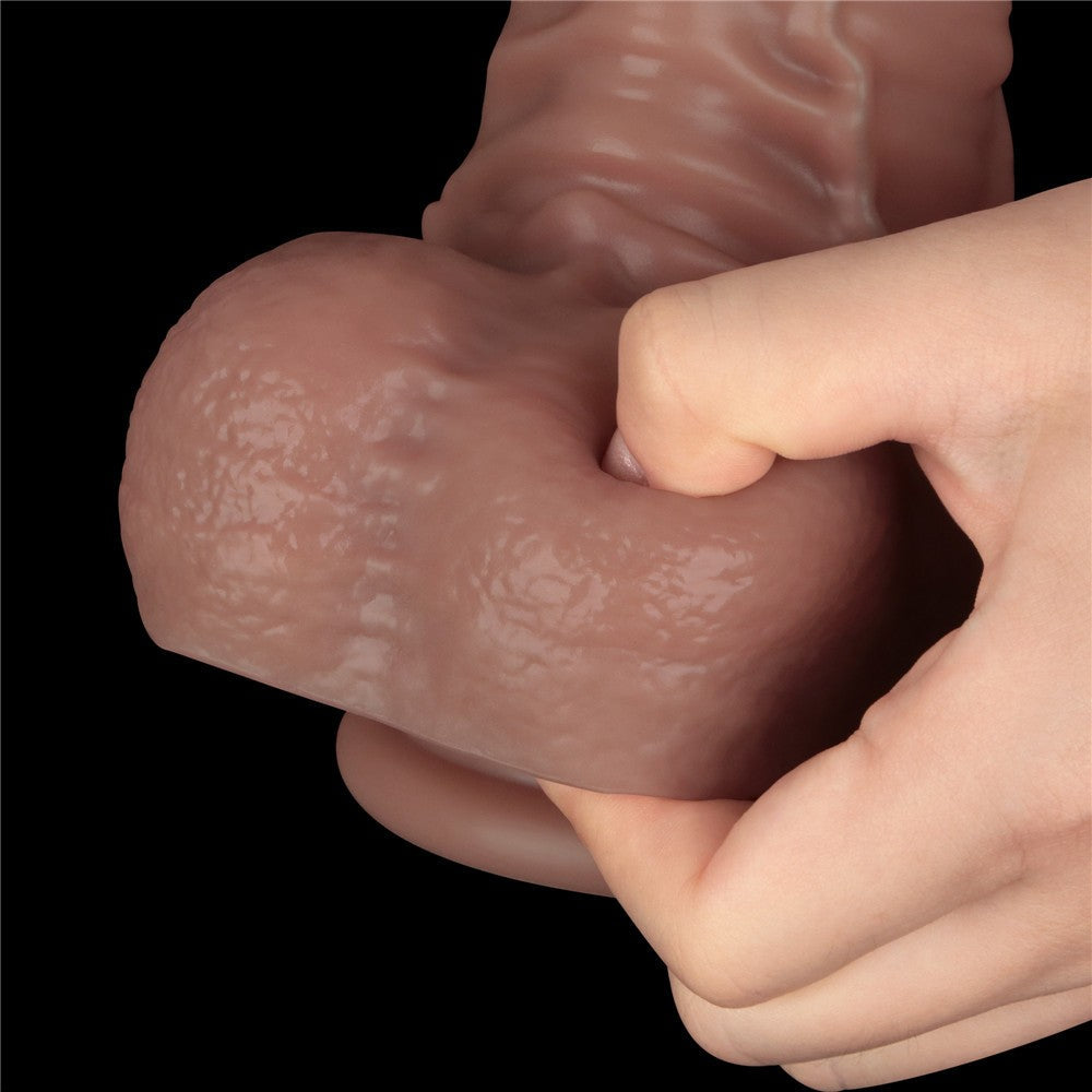 Pene in silicone pieghevole a doppio strato da 16'' XXL (carne)