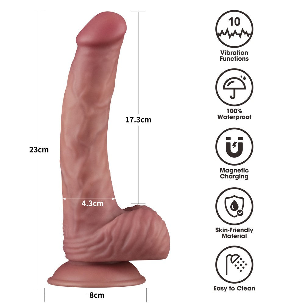 Pene vibrante a doppia densità da 9''