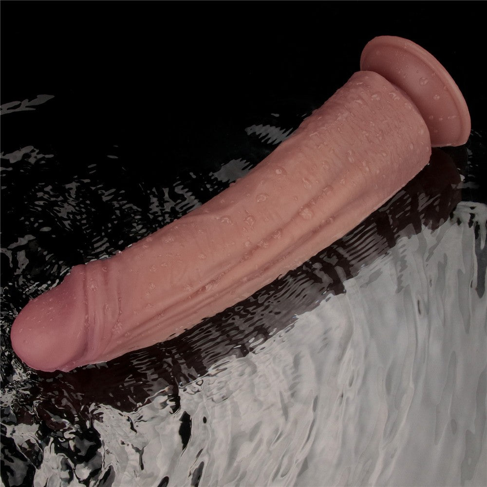 Dildo vibrante a doppia densità da 10,5''