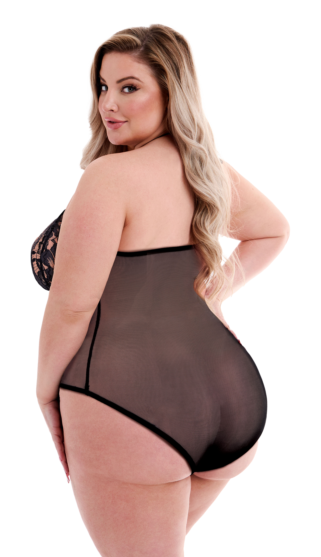 BACI ECO PIZZO E RETE TEDDY NERO, QS