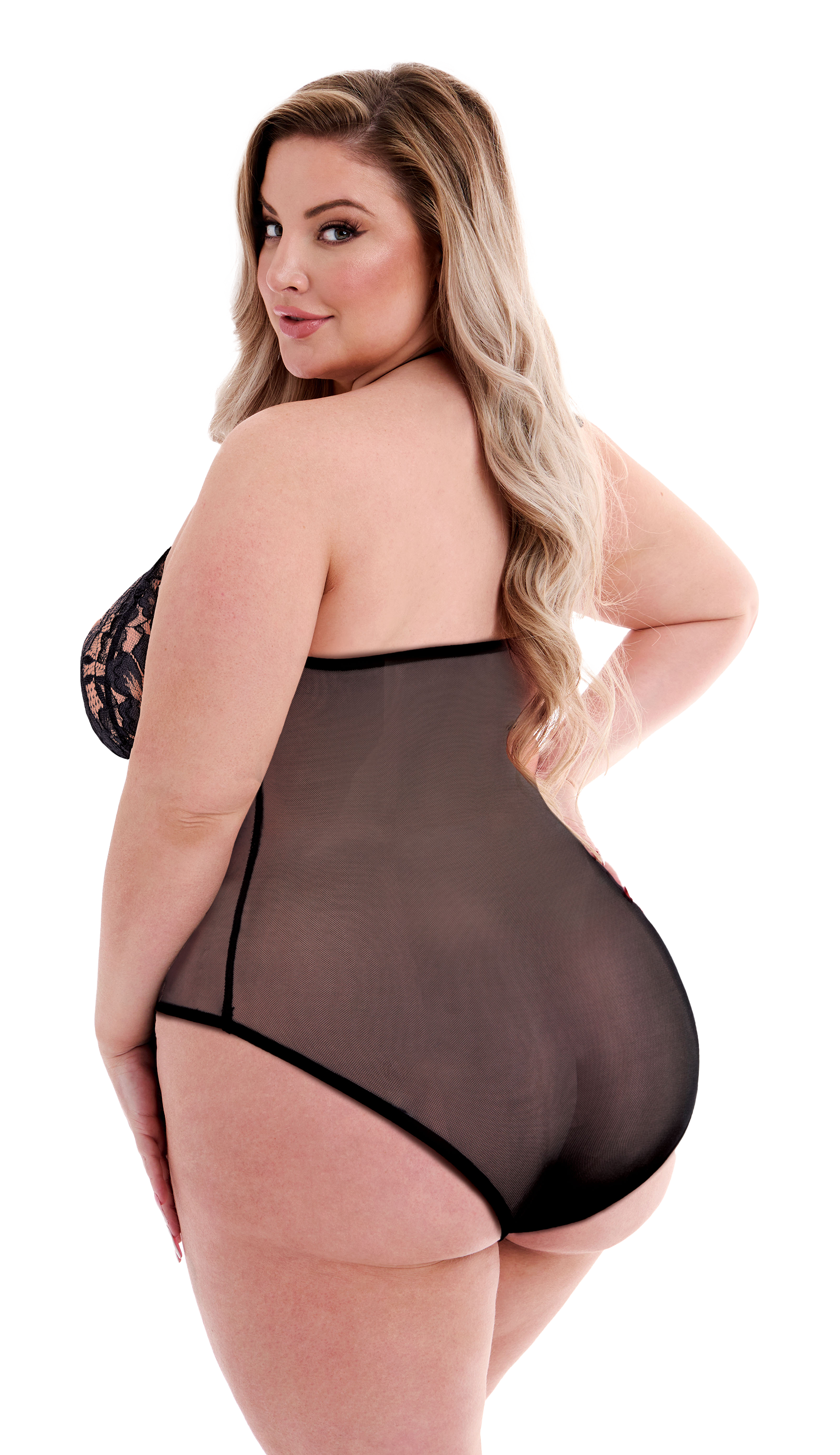 BACI ECO PIZZO E RETE TEDDY NERO, QS