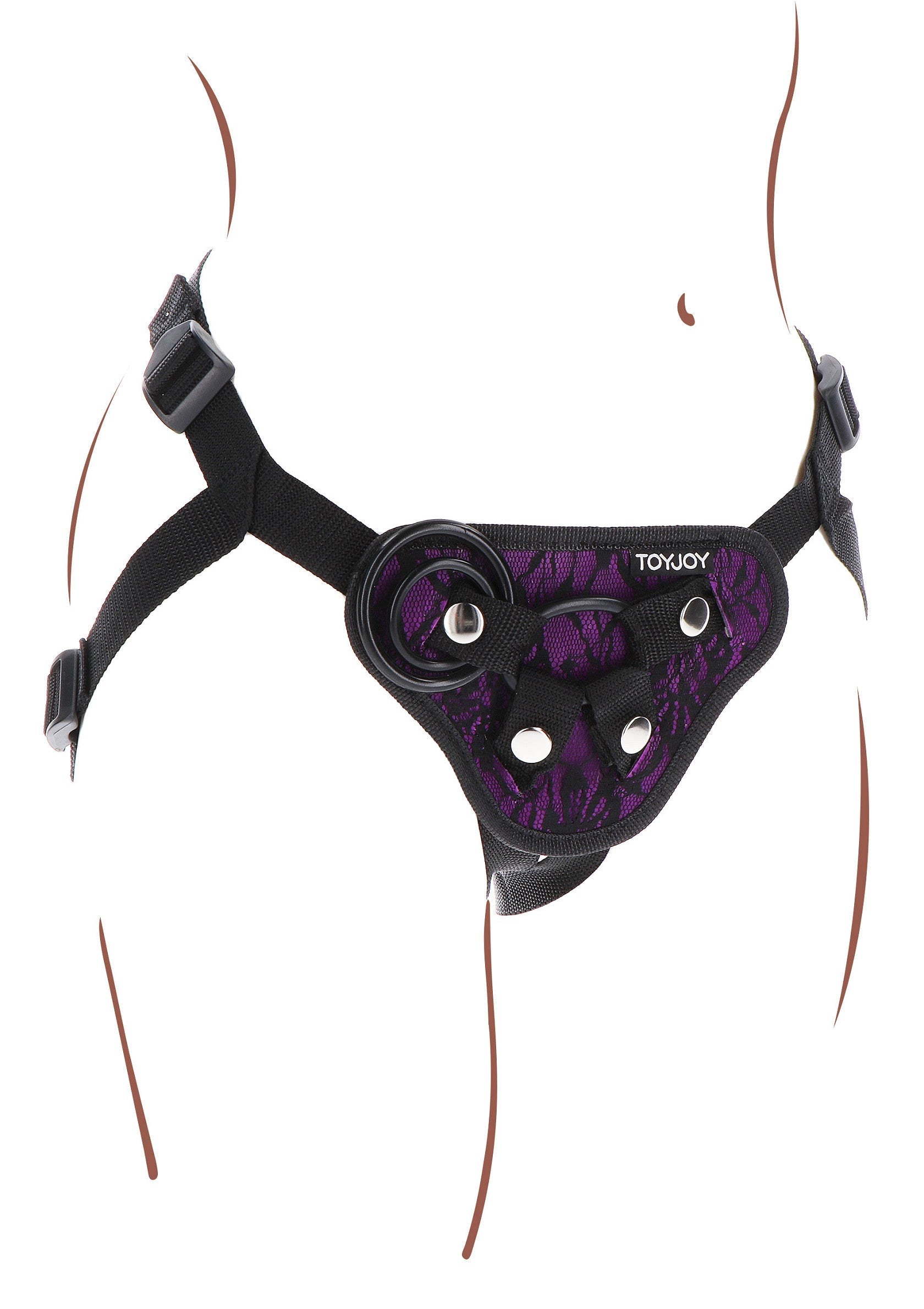 Imbracatura con lacci viola