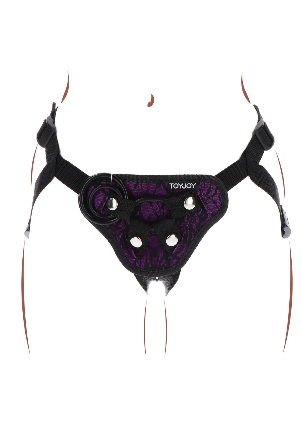 Imbracatura con lacci viola
