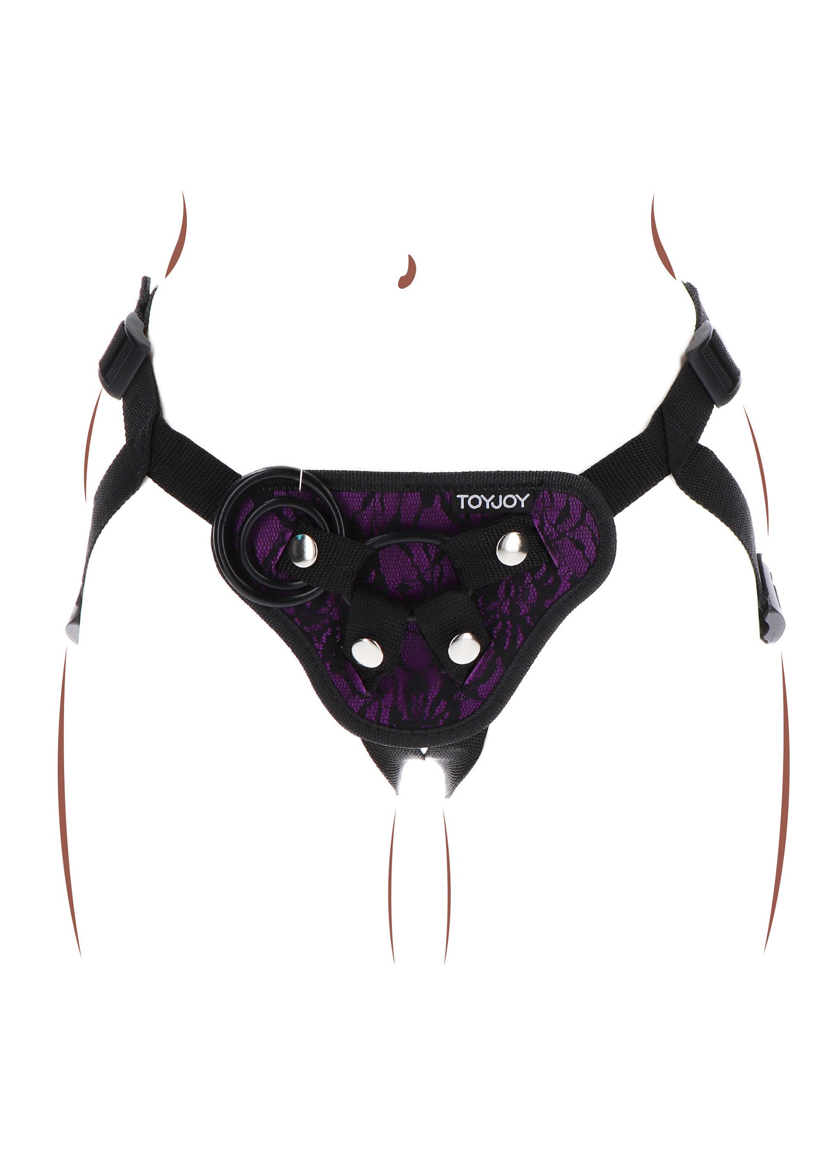 Imbracatura con lacci viola