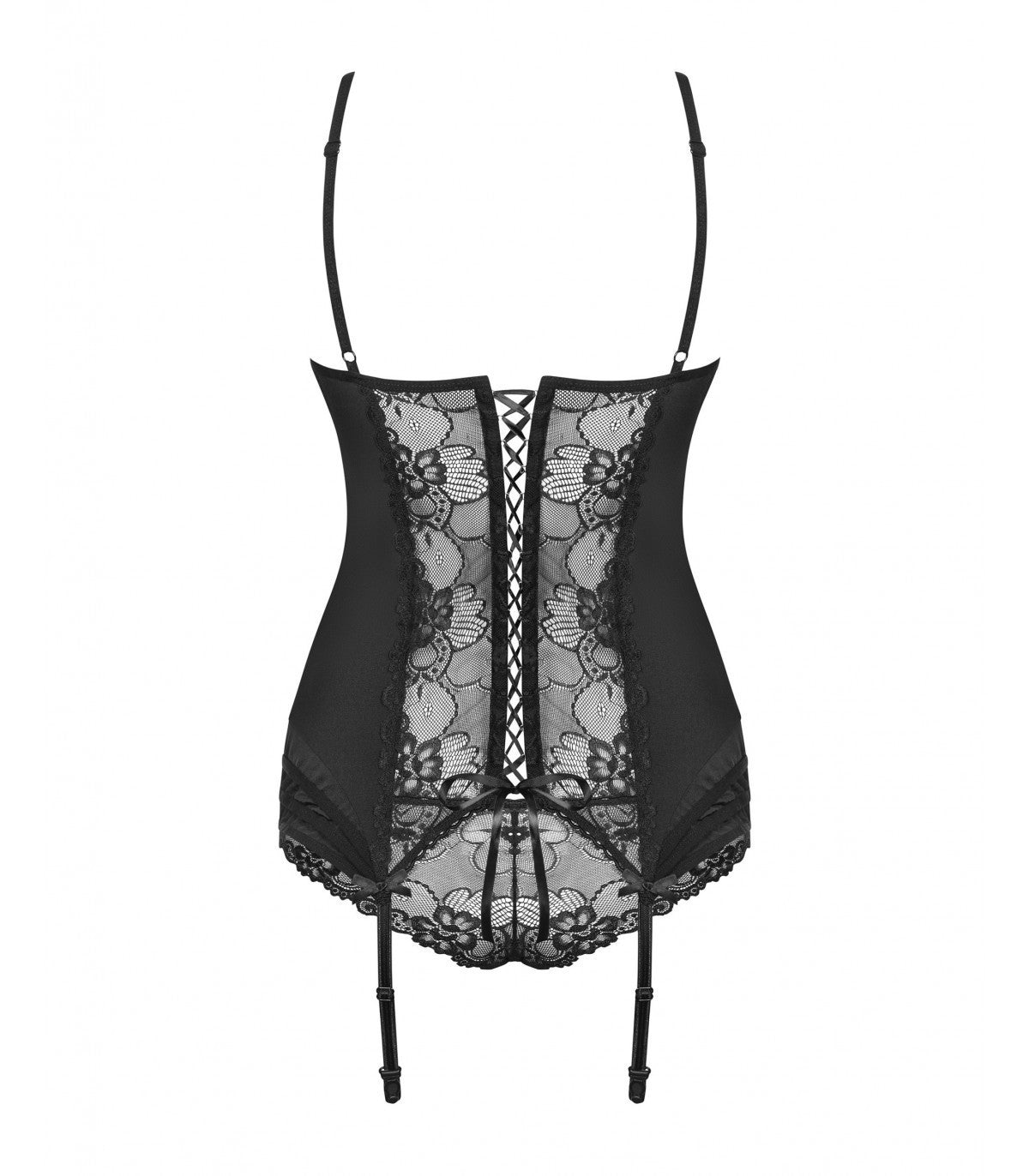 CORSETTO E PERIZOMA HEARTINA NERO S/M