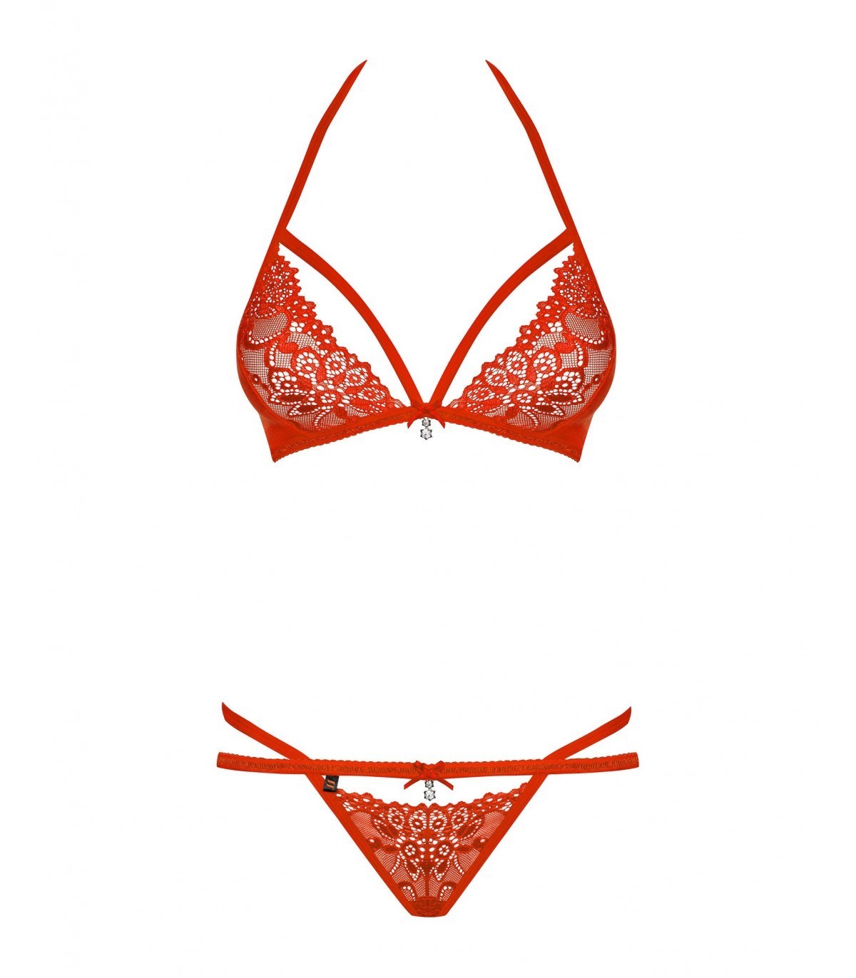 838-SET-3 SET 2 PEZZI ROSSO S/M