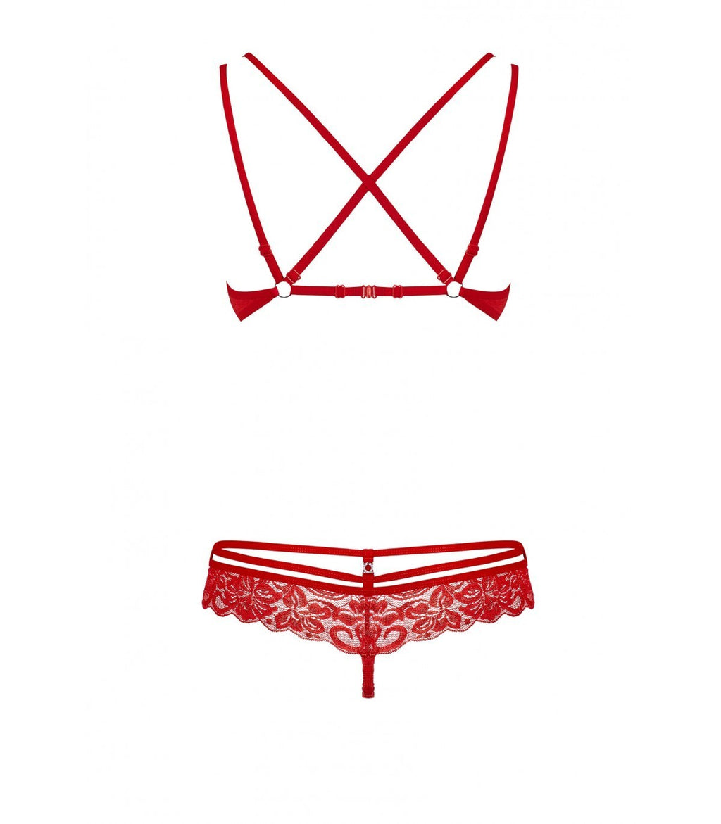 860-SET-3 SET 2 PEZZI ROSSO S/M