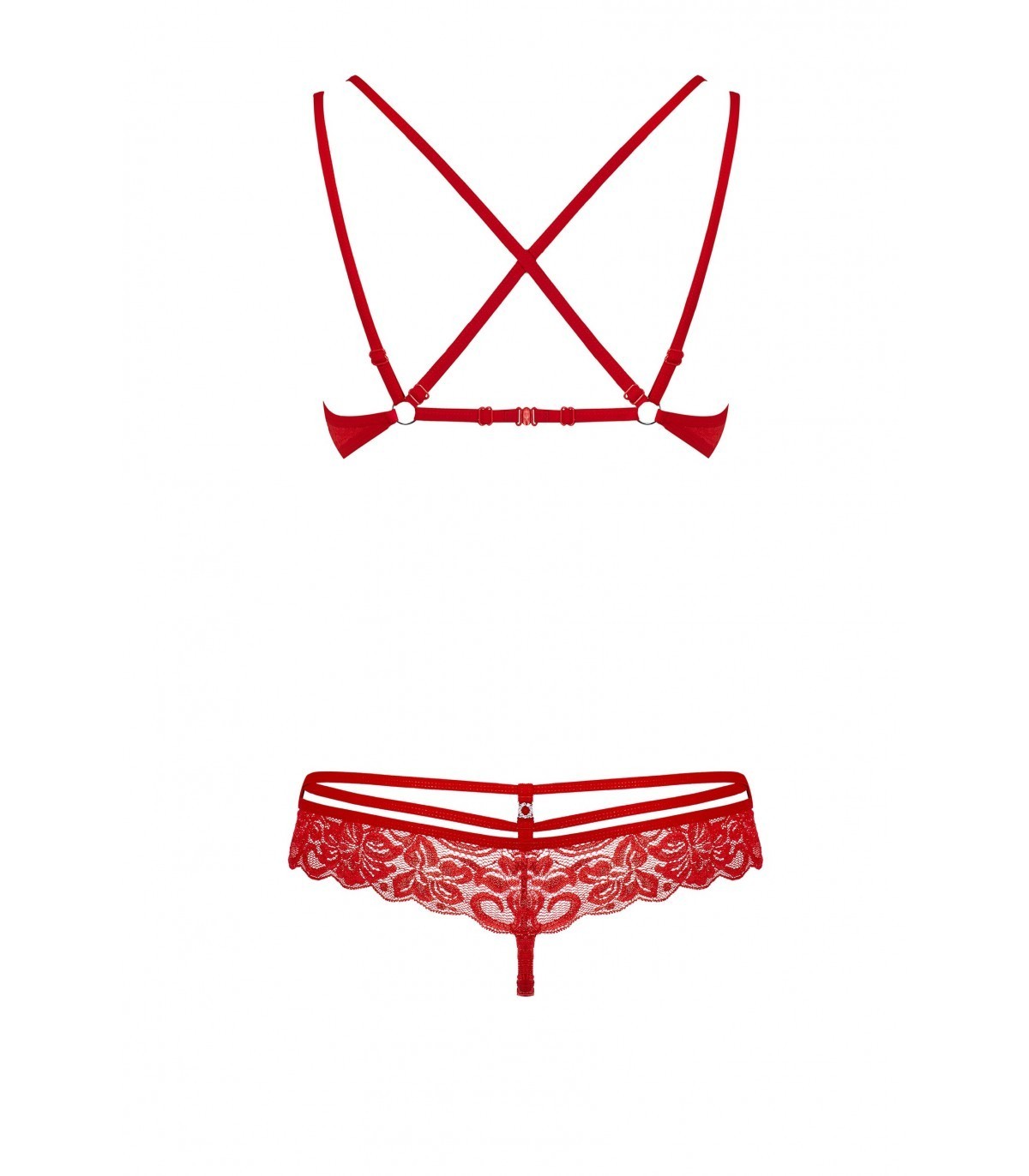 860-SET-3 SET 2 PEZZI ROSSO S/M
