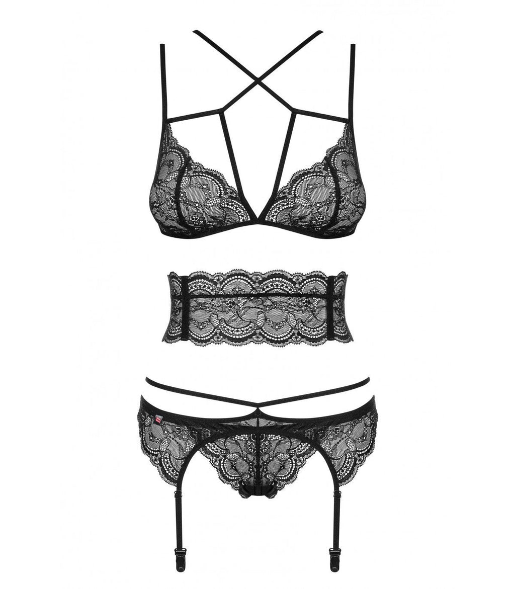 FRIVOLLA SET 4 PEZZI NERO S/M