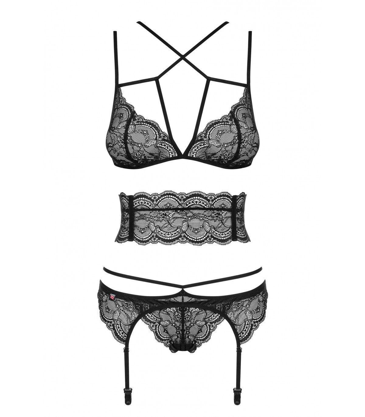 FRIVOLLA SET 4 PEZZI NERO S/M