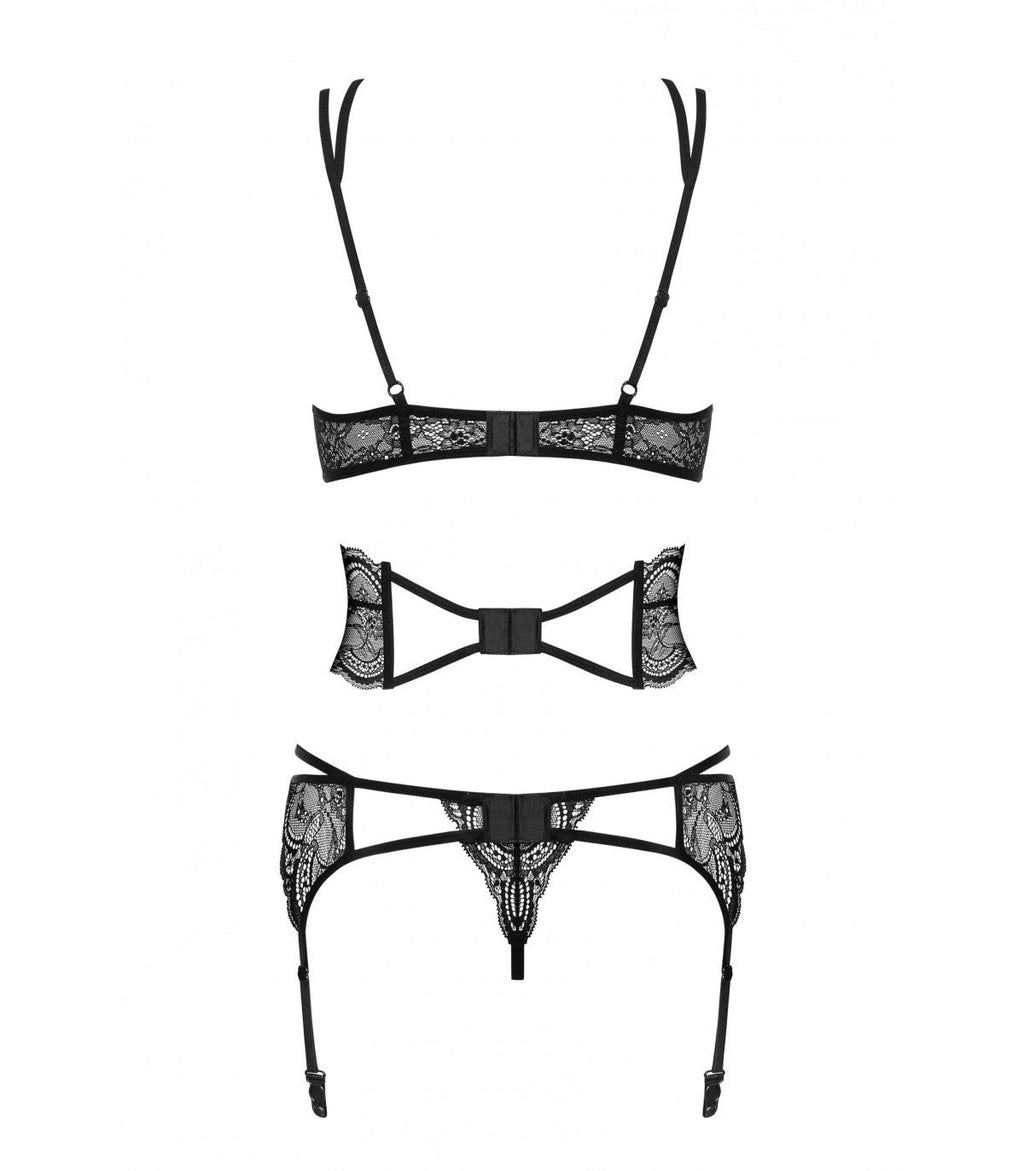 FRIVOLLA SET 4 PEZZI NERO S/M