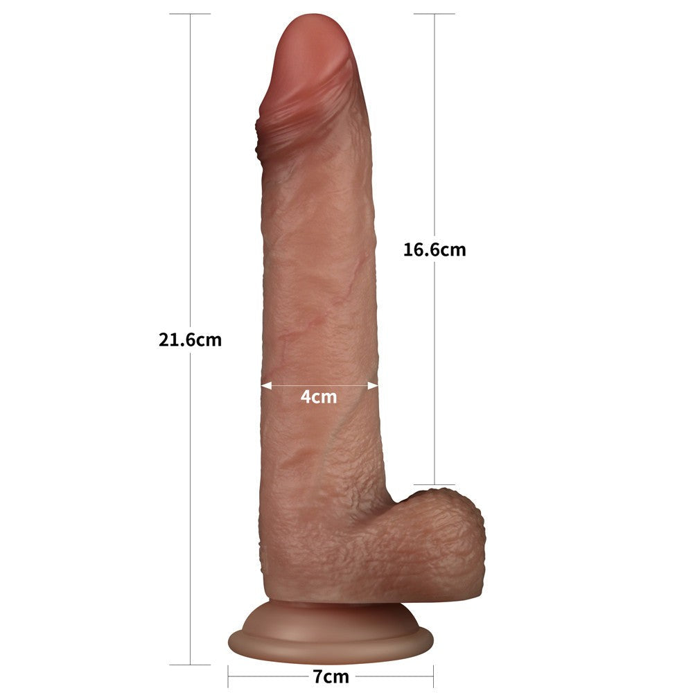 Dildo in silicone a doppio strato Sliding Skin Pro da 8,5'' II