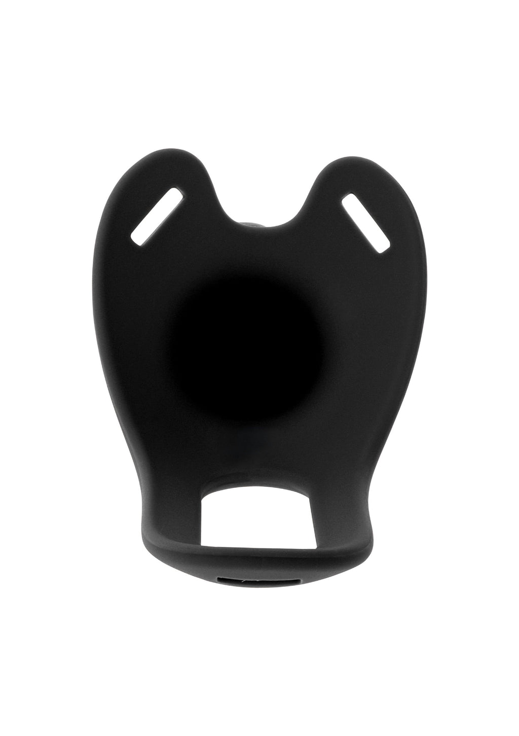 Strapon vibrante a forma di pene cavo in silicone, 16 cm, nero