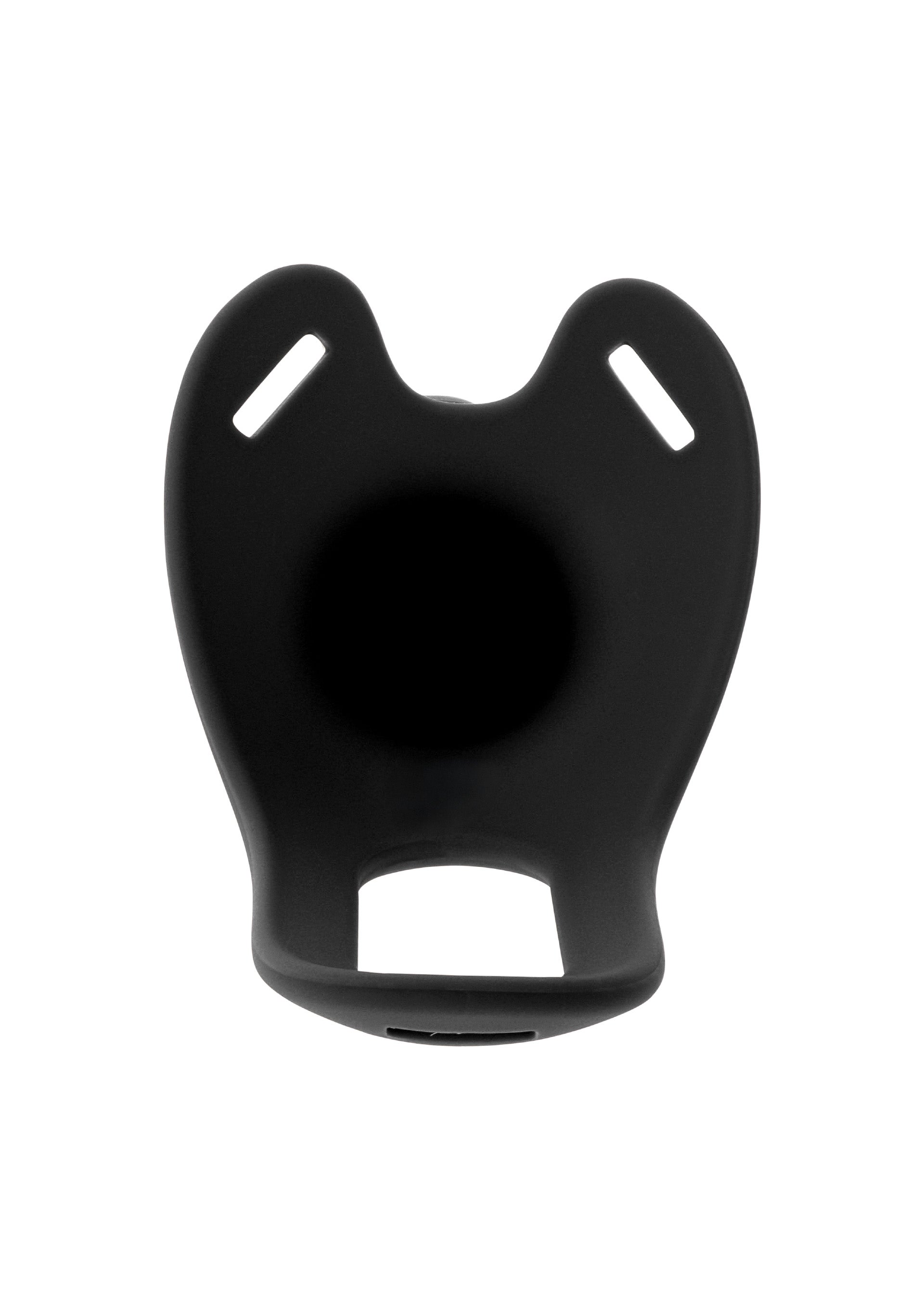 Strapon vibrante a forma di pene cavo in silicone, 16 cm, nero