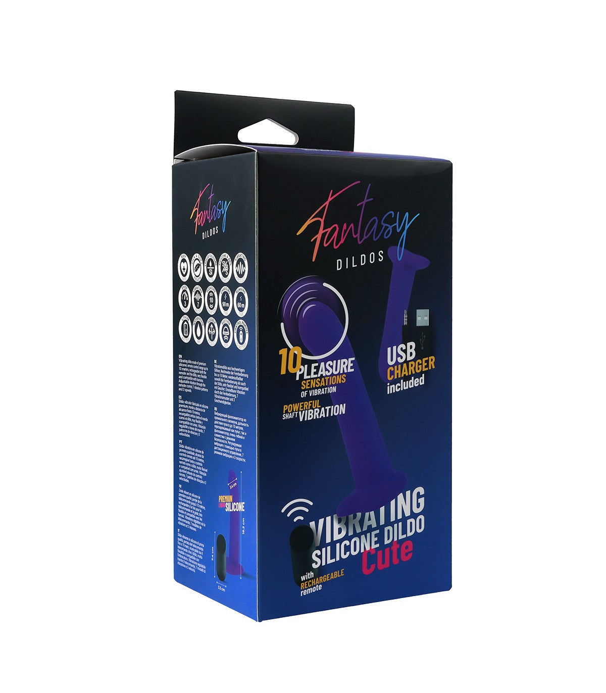 DILDO VIBRANTE IN SILICONE "CUTE" CON TELECOMANDO
