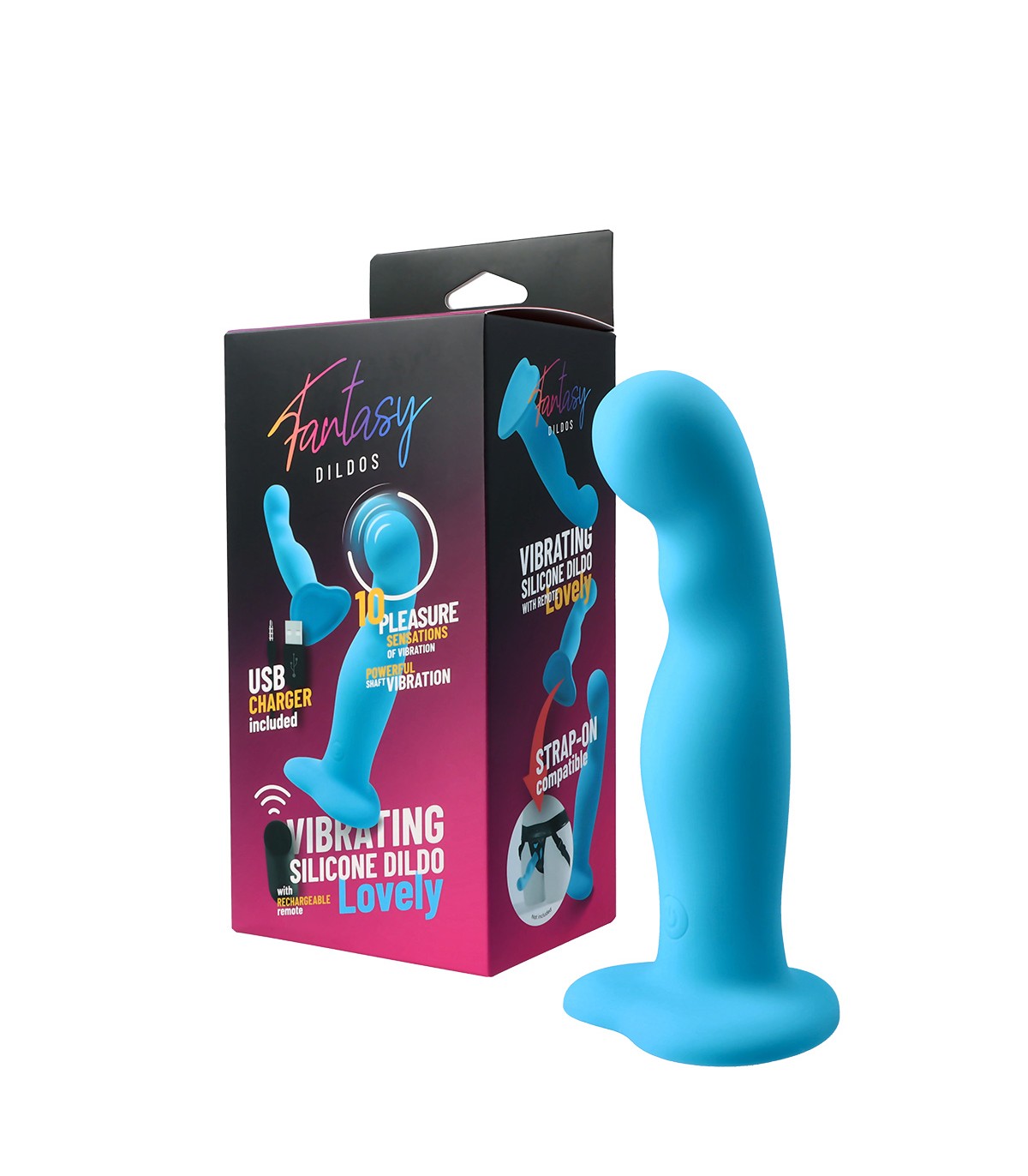 DILDO VIBRANTE IN SILICONE "LOVELY" CON TELECOMANDO