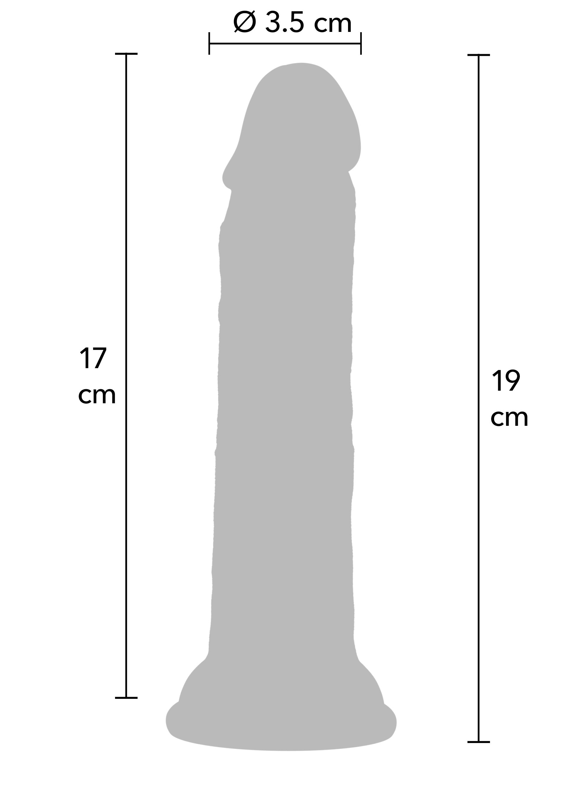 Dildo realistico in silicone liquido 19 cm nero