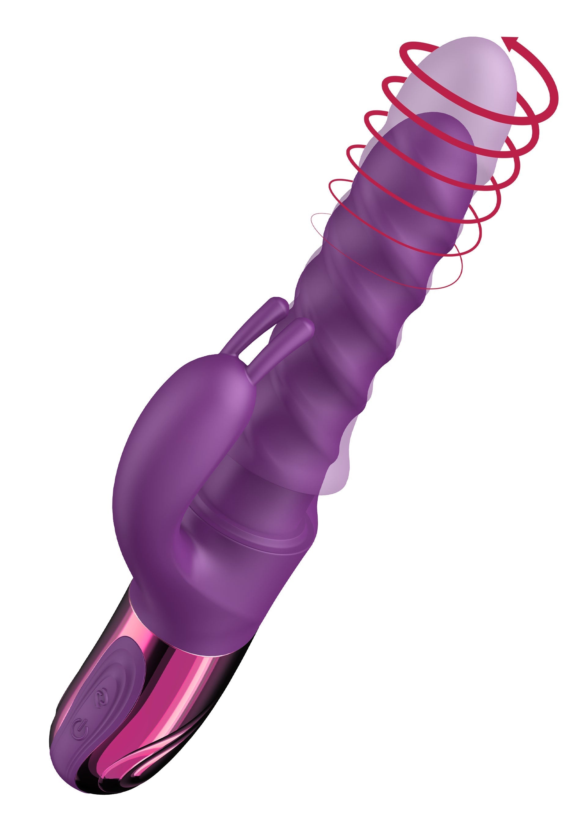 Vibratore Swirl Rabbit viola