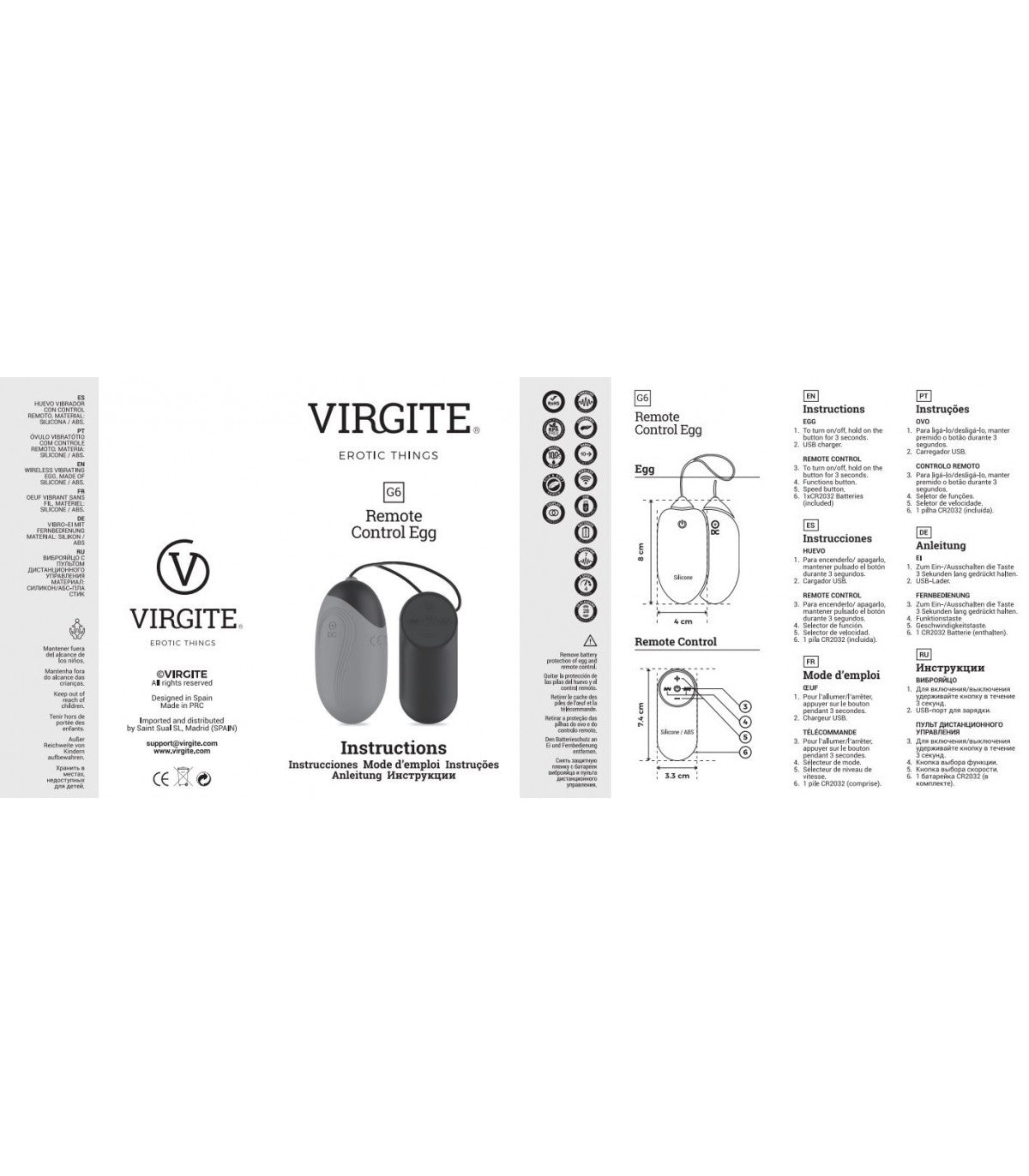 Virgite - Ovulo Ricaricabile con Controllo Remoto G6 - Rosa