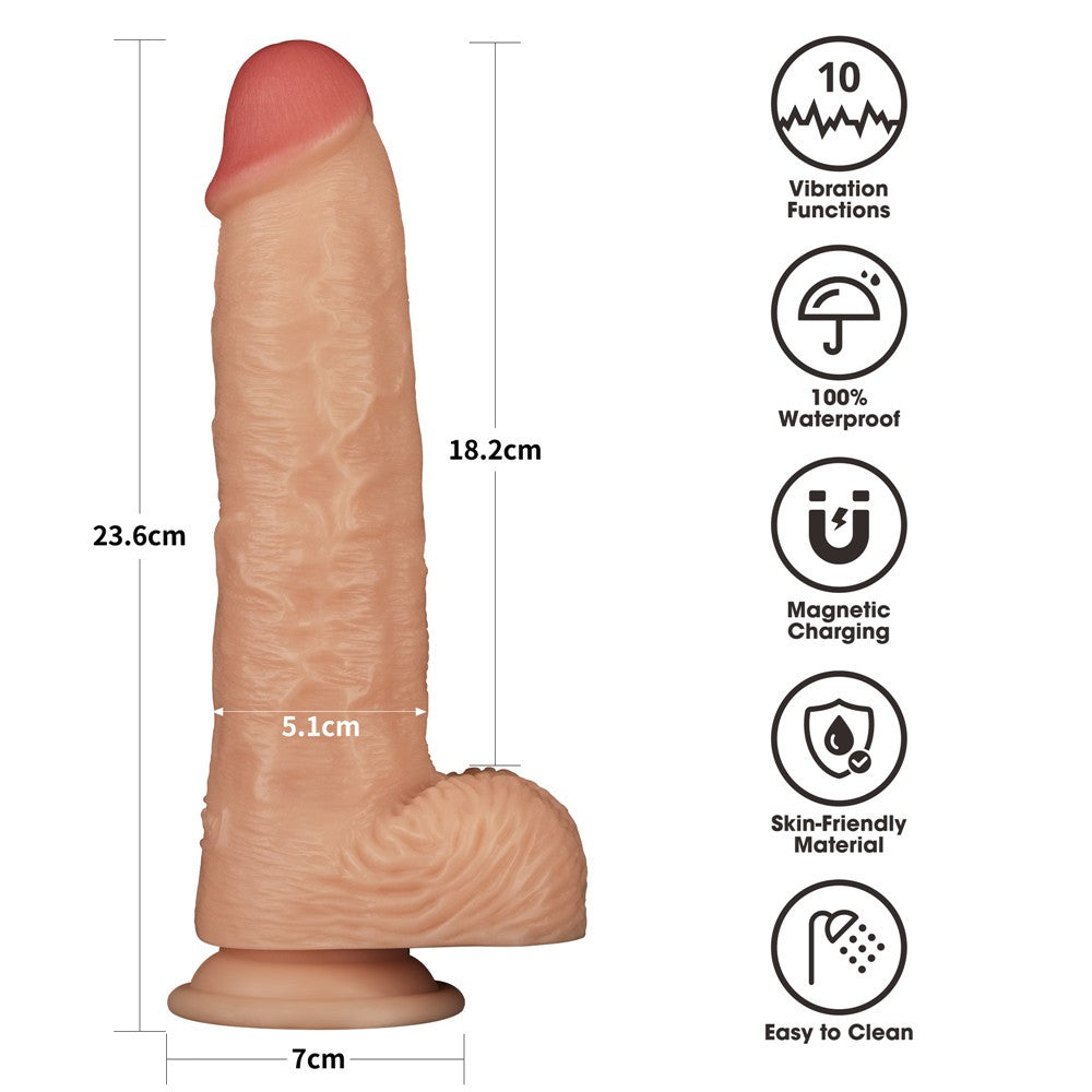 Pene vibrante Power Basics da 9,5''