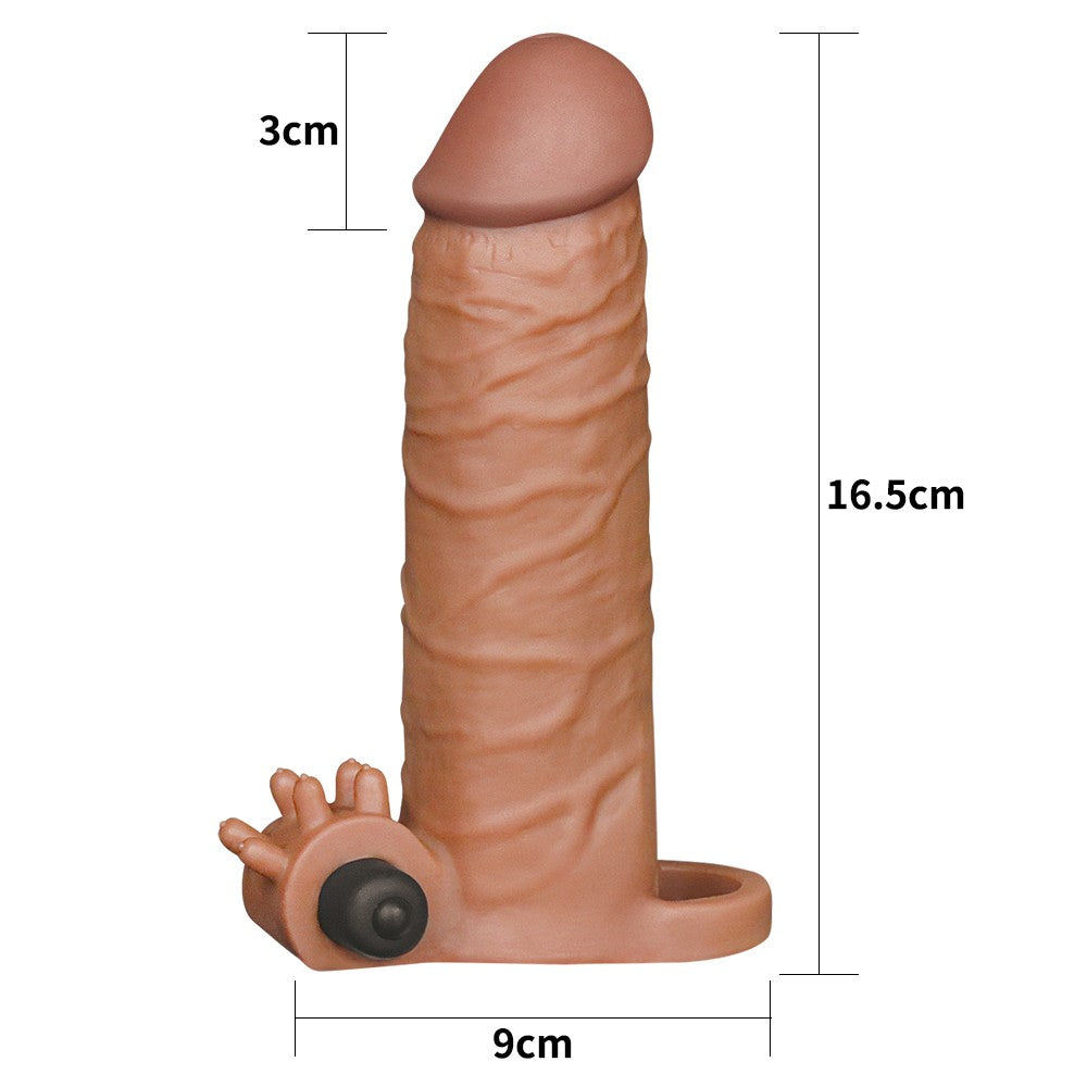 Manicotto vibrante per pene Pleasure X-Tender n. 1 - Marrone