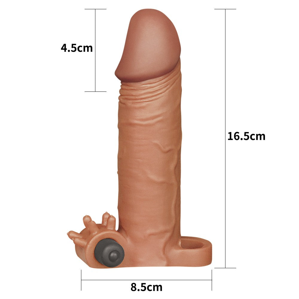 Manicotto vibrante per pene Pleasure X-Tender n. 2 - Marrone