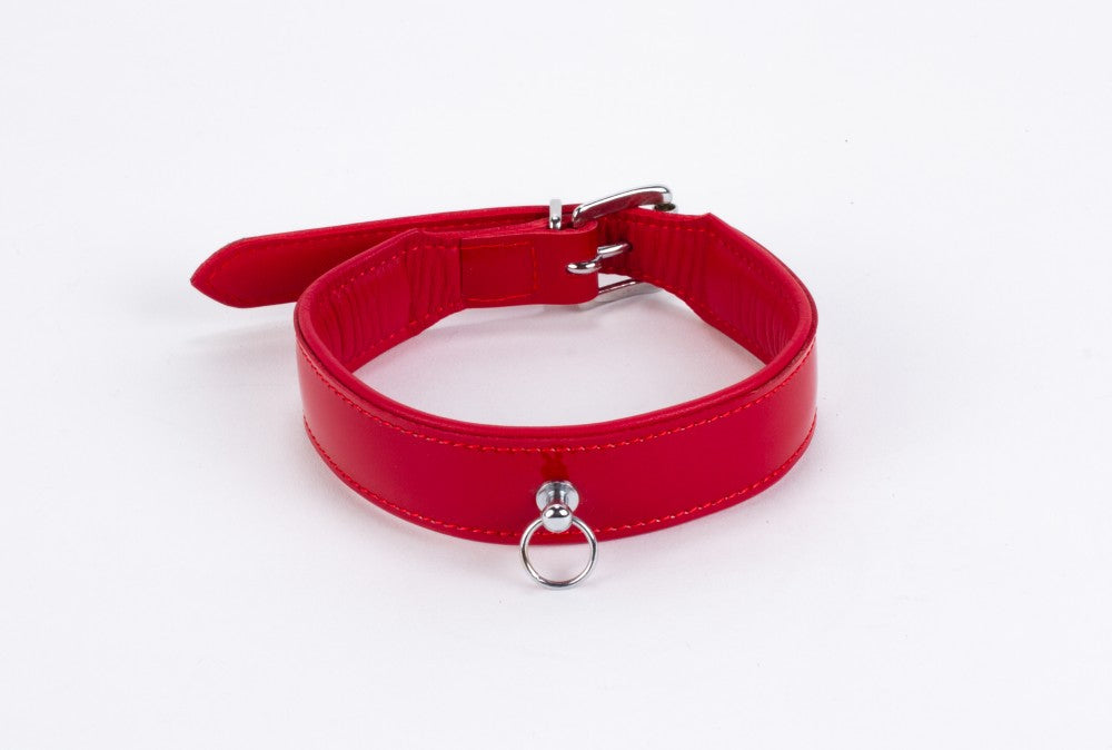 Pelle verniciata con supporto in pelle di agnello rossa