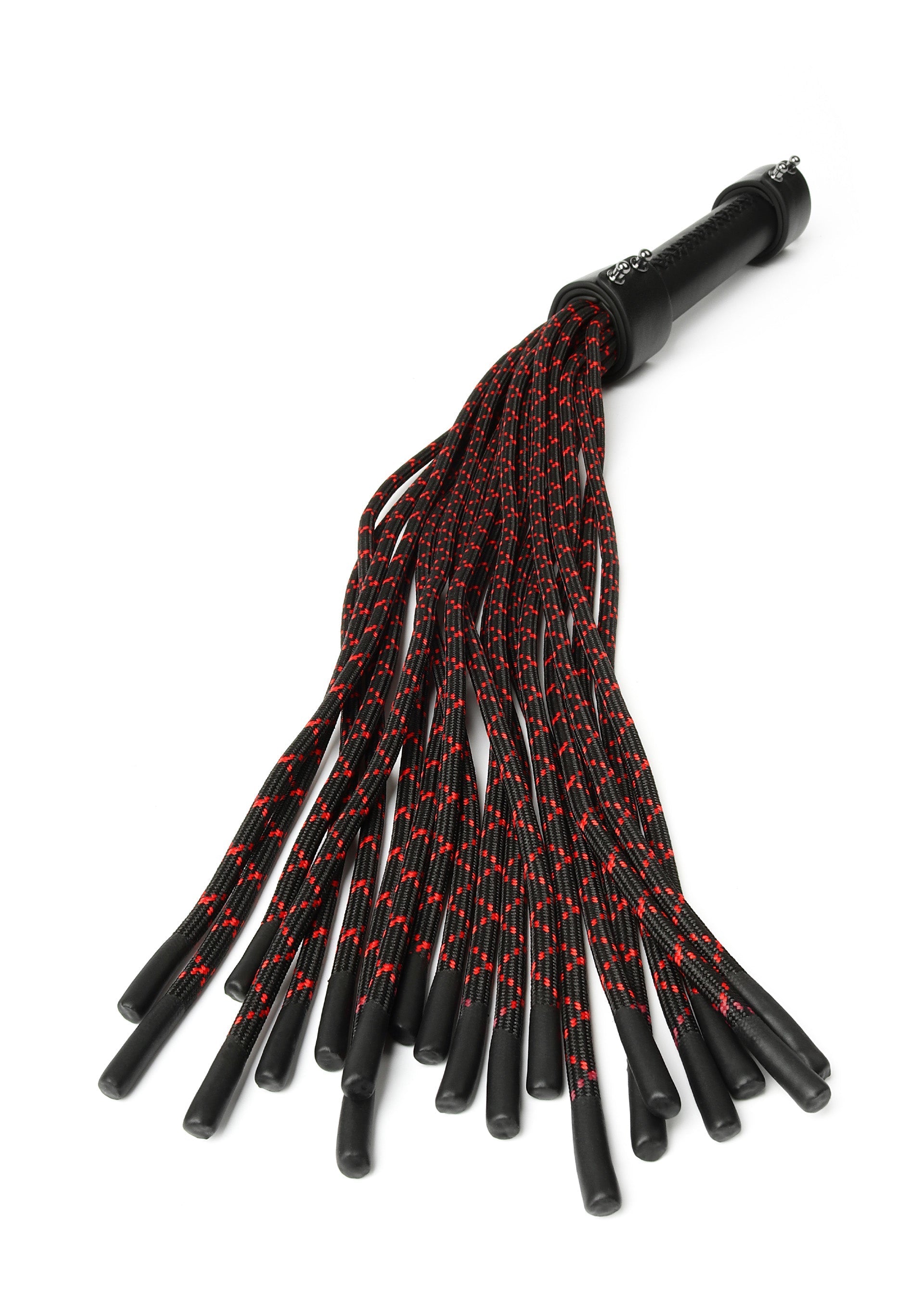Frusta con nodo in vera pelle nera
