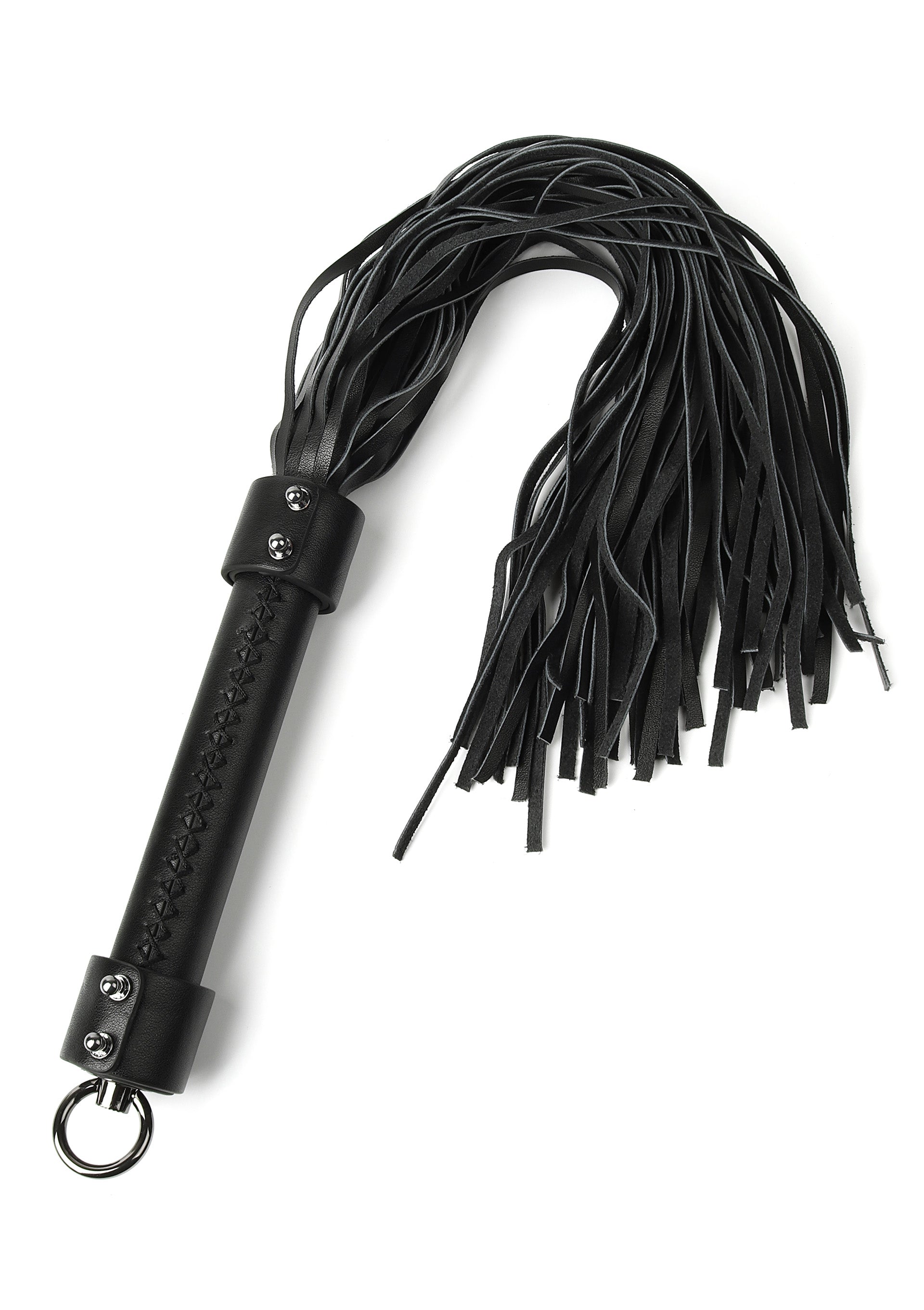 Frusta in vera pelle 55 cm nera