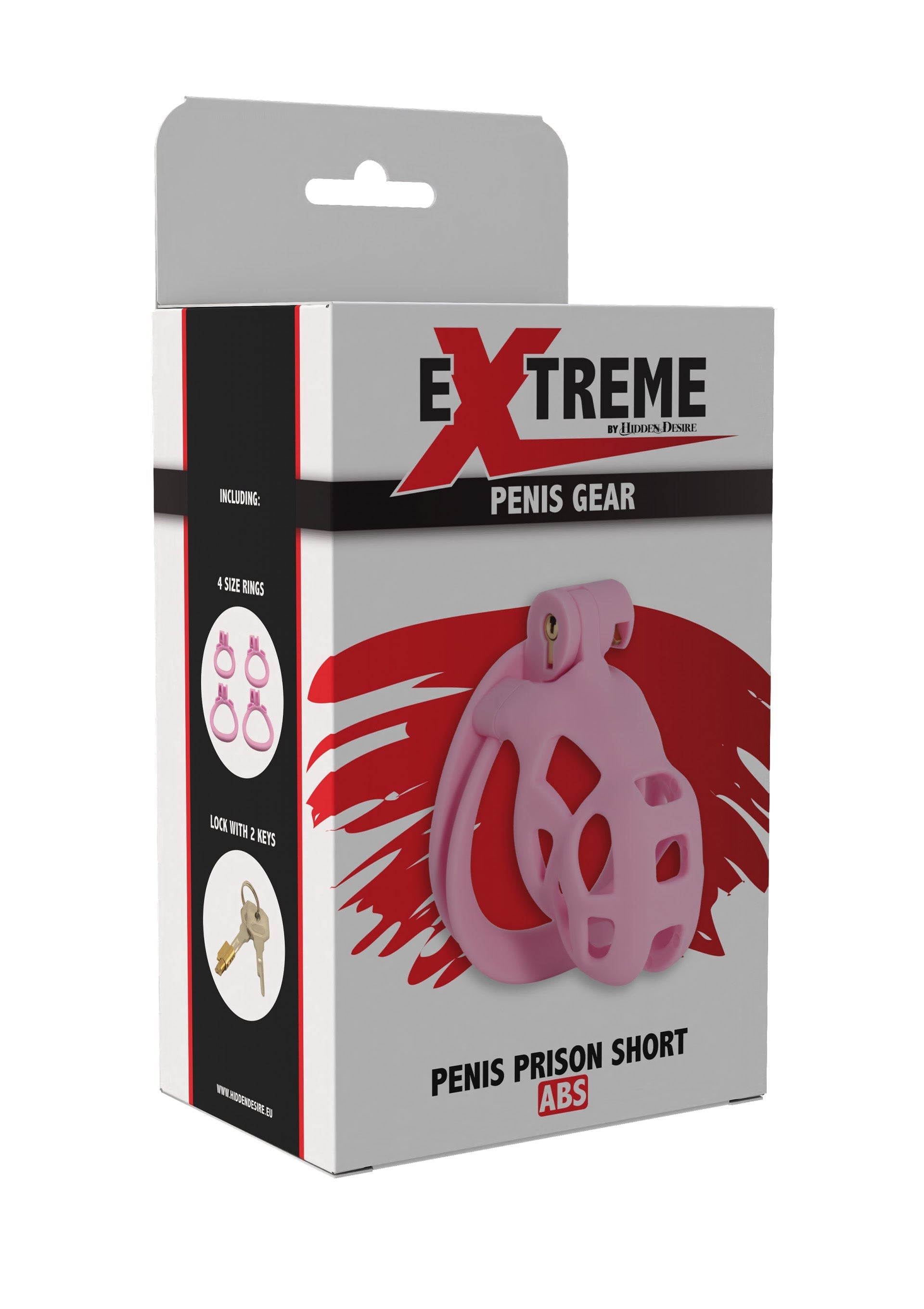 Gabbia per pene corta rosa