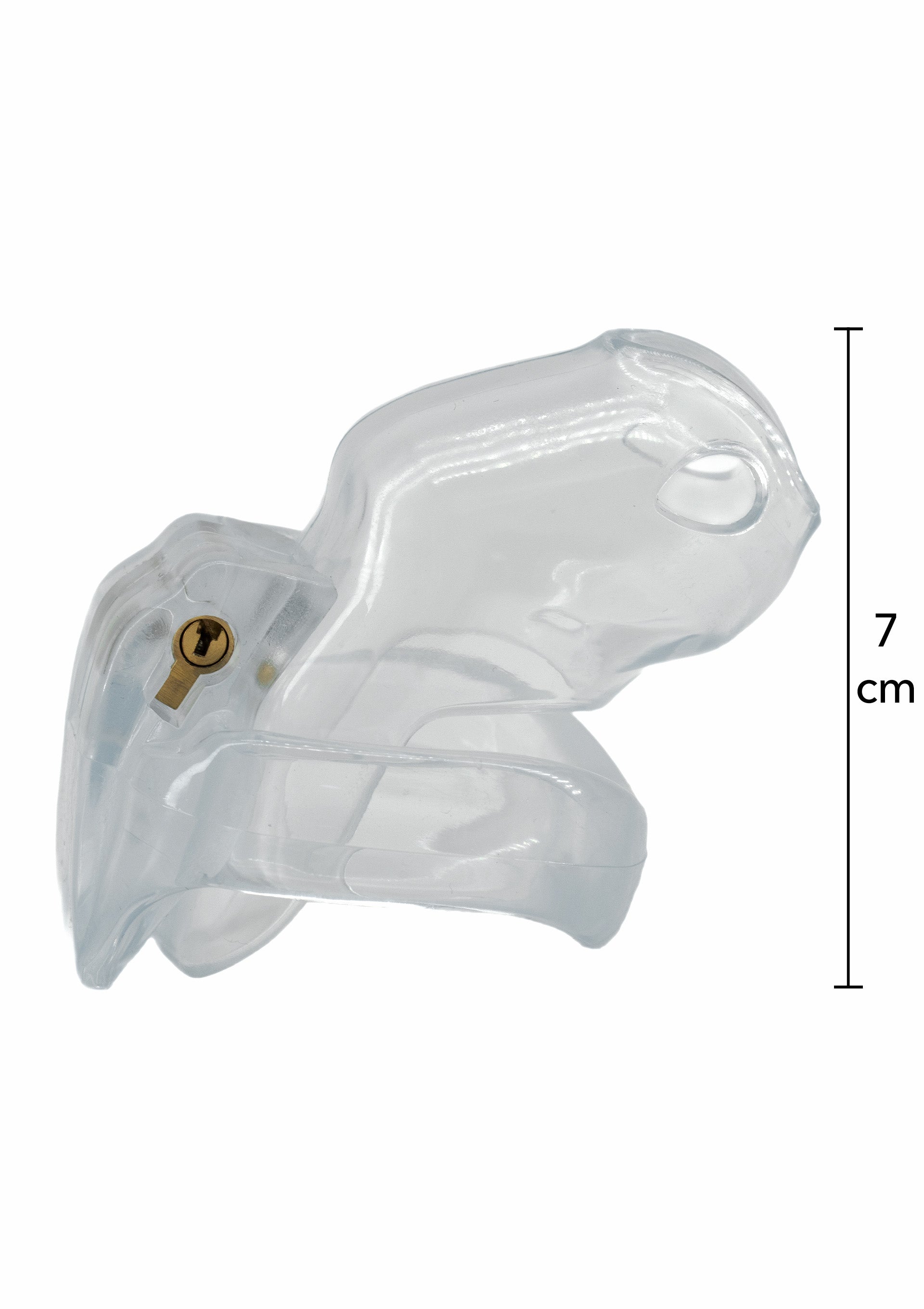 Gabbia per pene Clear Control corta e trasparente
