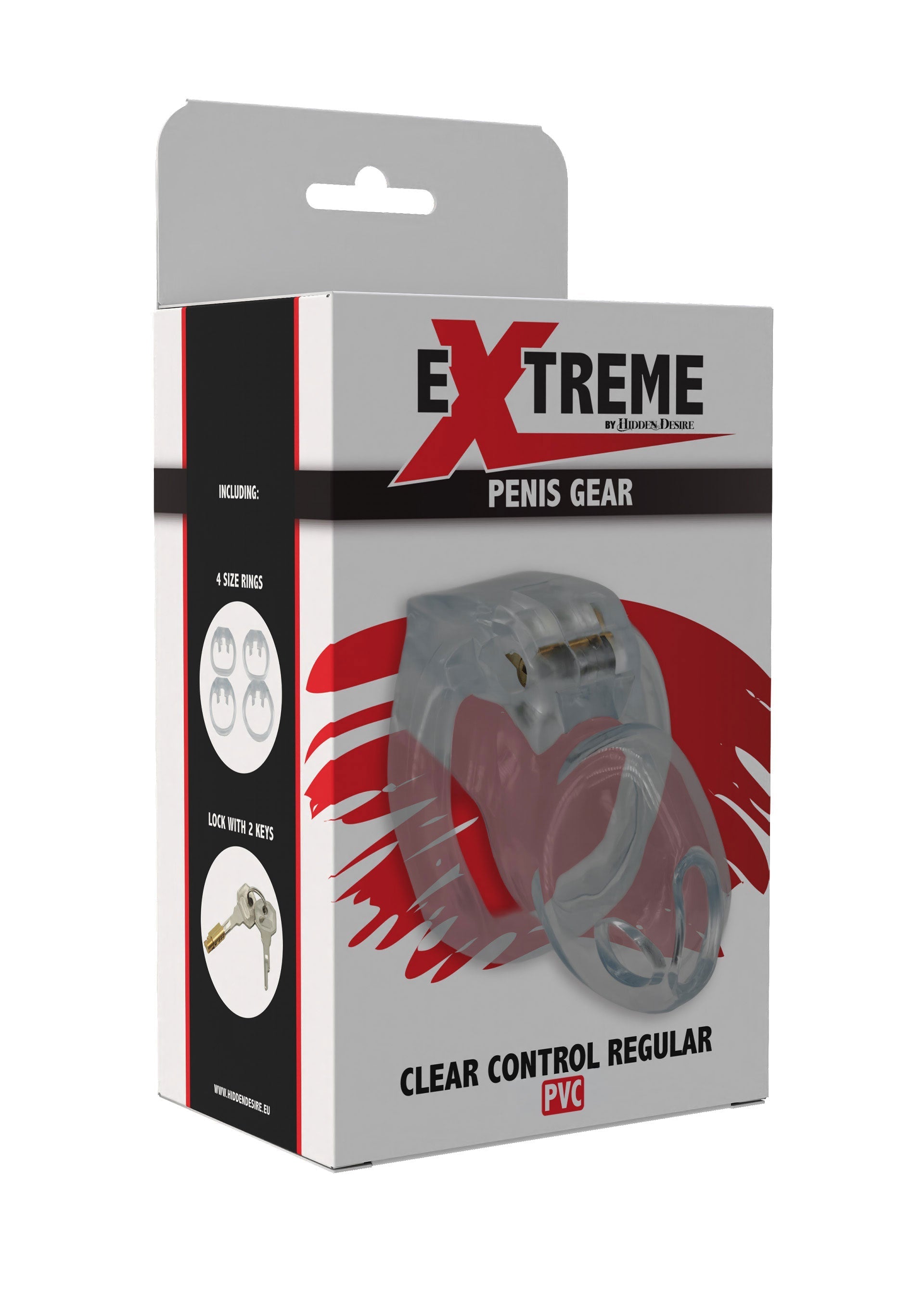 Gabbia per pene Clear Control Regular trasparente