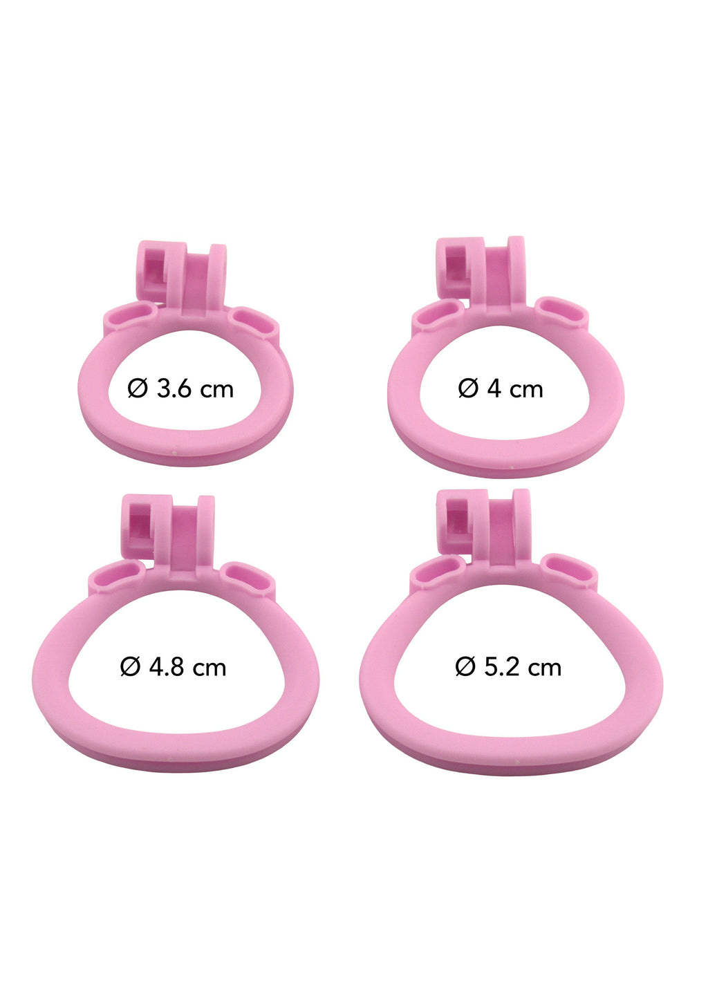 Gabbia per pene e pene rosa extra-corta
