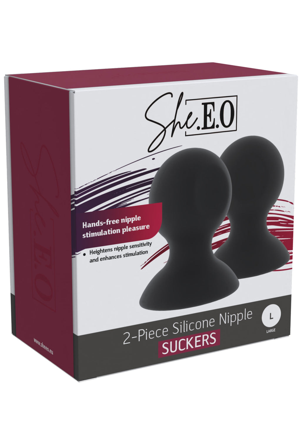 Ventose per capezzoli in silicone L nere